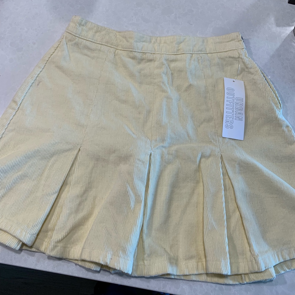 Urban outfitters yellow corduroy skirt